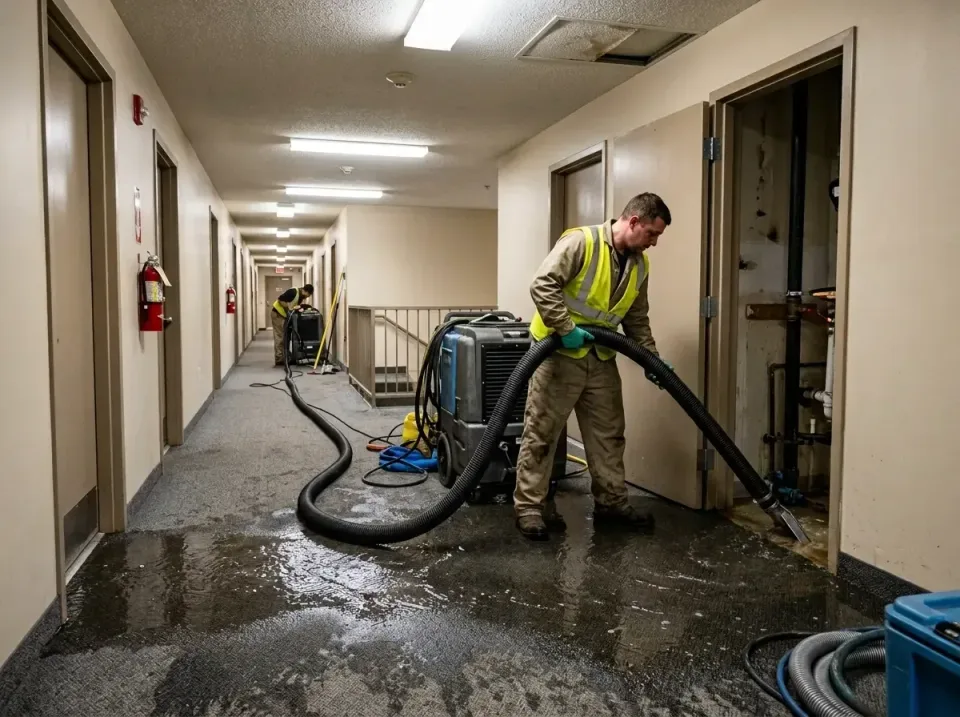 multi-unit-apartment-hallway-f-005 — frequently asked questions, Emergency Burst Pipe Water Extraction & Removal in Bon Seco…